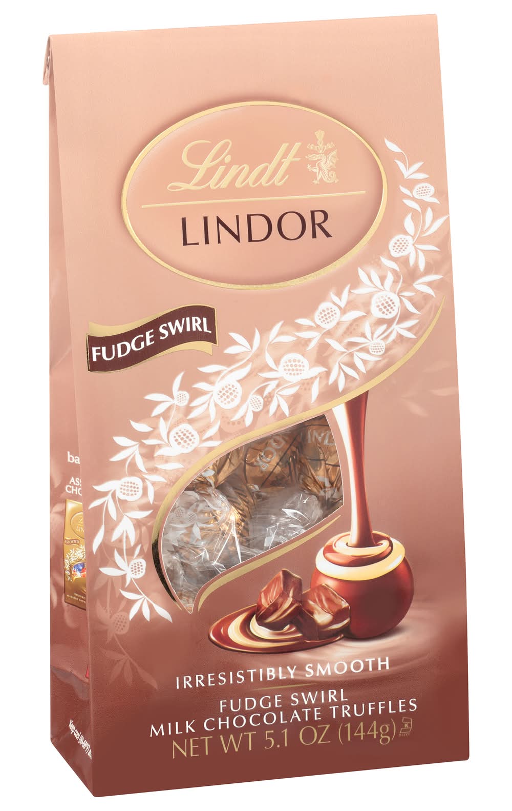 Lindt Lindor Milk Chocolate Truffles, Fudge Swirl (5.1 oz)