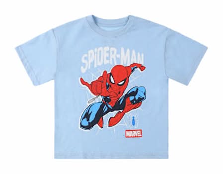 Kids Marvel Spider-Man Graphic Tee 5/6 Pastel Blue