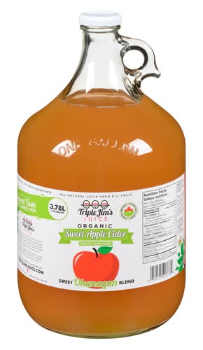 Triple Jim's Juice Organic Sweet Apple Cider (3.78 L)