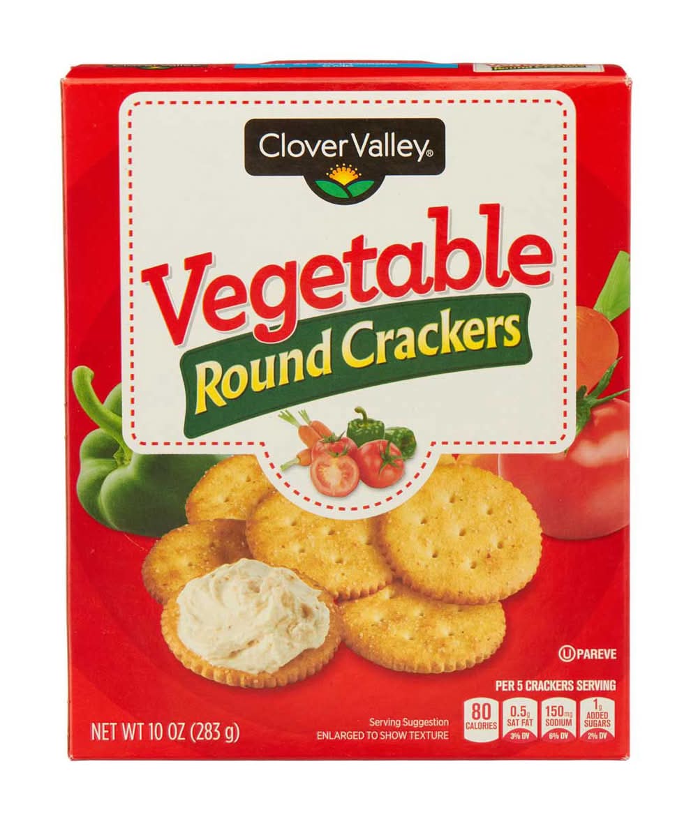 Clover Valley Vegetable Round Crackers (10 oz)
