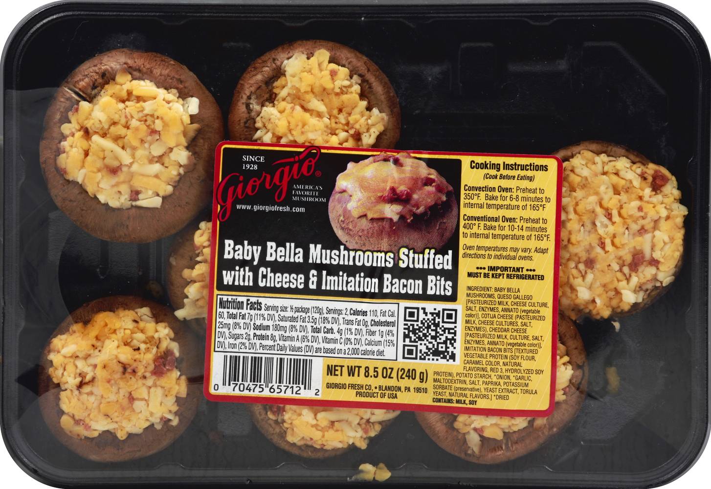 Giorgio Baby Bella Mushrooms Stuffed (8.5 oz)