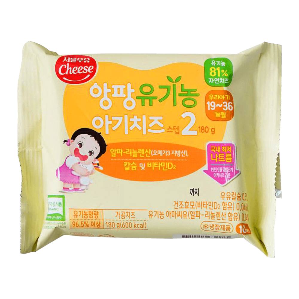 Seoul Milk Children's Cheese Step 2, 19 M+ (0.6 oz, 10 ct)