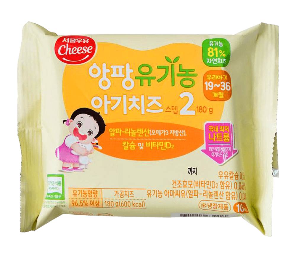Seoul Milk Children's Cheese Step 2, 19 M+ (0.6 oz, 10 ct)