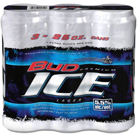 Bud Premium Ice Beer, Larger (3 x 25 fl oz)