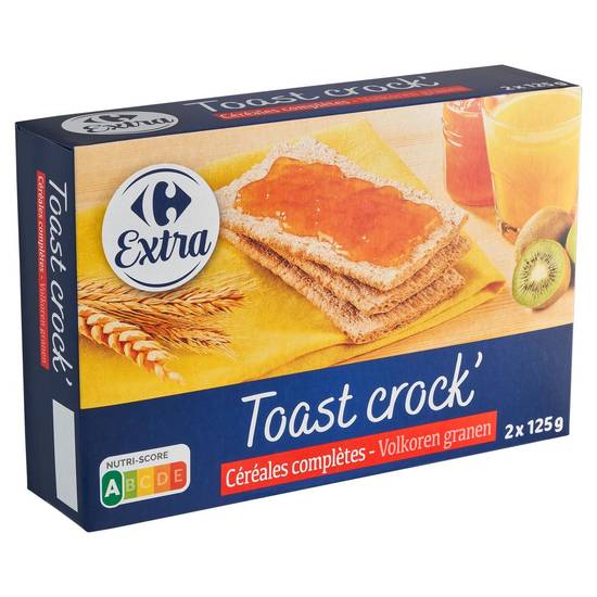 Carrefour Extra Toast Crock'' Céréales Complètes 2 x 125 g