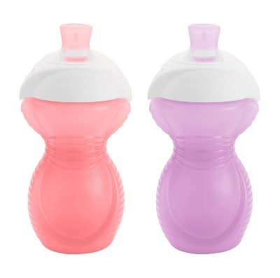 Munchkin Click Lock Bite Proof Sippy Cups in Pink/Purple