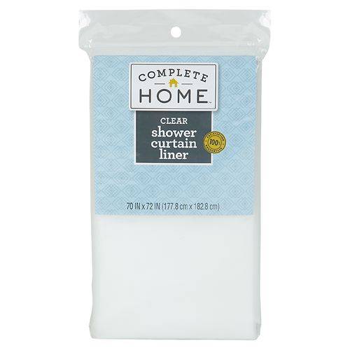 Complete Home Clear Shower Curtain Liner - 1.0 ea