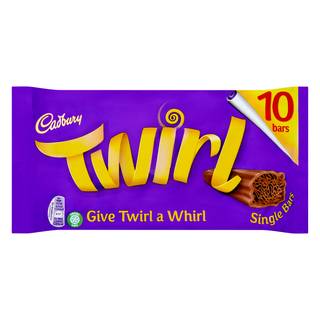 Cadbury Twirl Chocolate Bar 10 Pack 215g