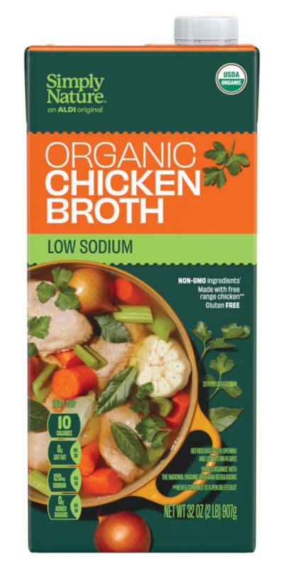 Simply Nature Organic Low Sodium Free Range Chicken Broth (32 oz)
