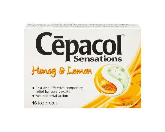CEPACOL LOZ SENSATIONS HONEY LEMON 16 PK