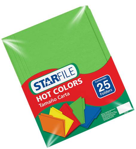 NASSA · Folder nassa hot color tamaño carta paquete con 25 (338,2 g)