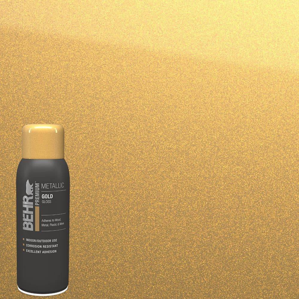 Behr Premium 11 Oz. #Sp-200 Gold Gloss Interior/Exterior Metallic Spray Paint Aerosol