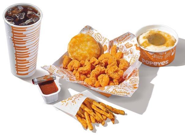 1/4 Pound Popcorn Shrimp Lg Combo