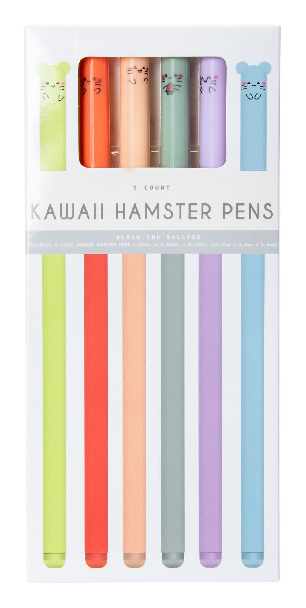 Kawaii Critter Pens 6-Count (Styles May Vary) Hamster