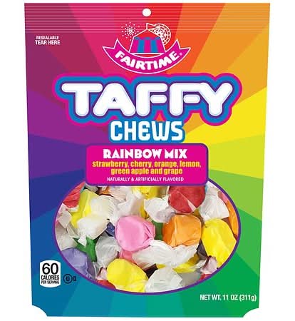 Fairtime Rainbow Mix Taffy Chews, Assorted (11 oz)