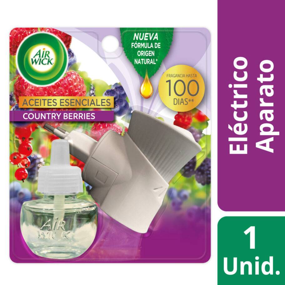 Air wick desodorante ambiental eléctrico aparato full (country berries)