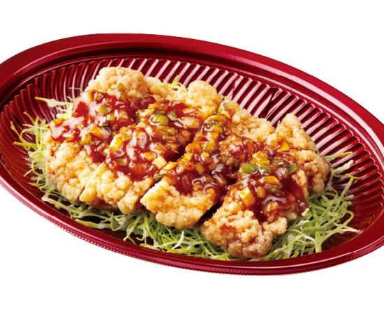 ★おかず 香味だれの油淋鶏 Fragrant sauce You-lin-ji fried chicken