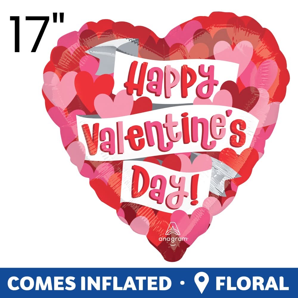 burton+BURTON Playful Happy Valentine's Day Standard Heart Shape Balloon, 17 in