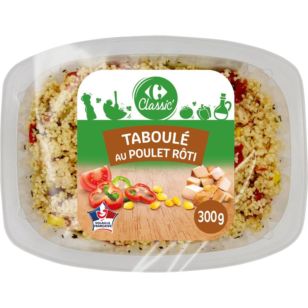 Taboulé au poulet rôti CARREFOUR CLASSIC' - la barquette de 300g