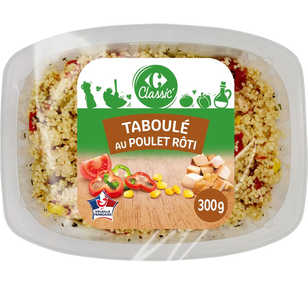 Carrefour Classic' - Salade taboulé, poulet rôti (300g)