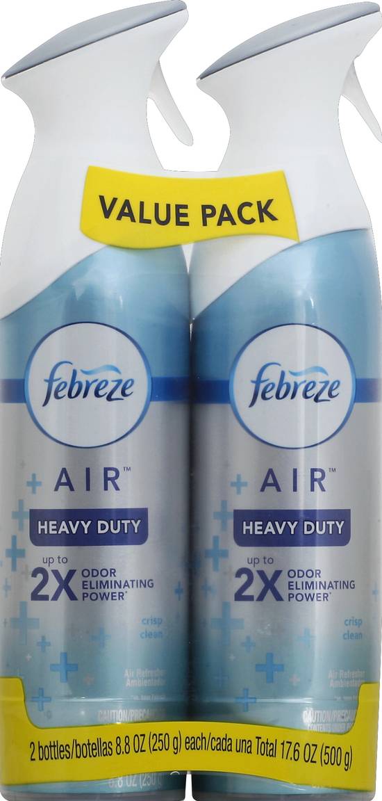 Febreze Air Air Refresher, Heavy Duty, Crisp Clean - 8.8 oz