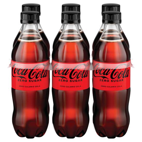 Coca-Cola Zero Sugar Zero Calorie Cola Bottles (6 ct, 16.9 fl oz)
