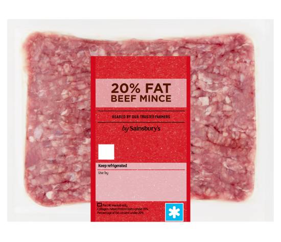 Sainsbury's Irish 20% Fat Beef Mince (500g)