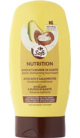 Carrefour Soft - Après-shampooing nourrissant à l'extrait d'avocat et au beurre de karité