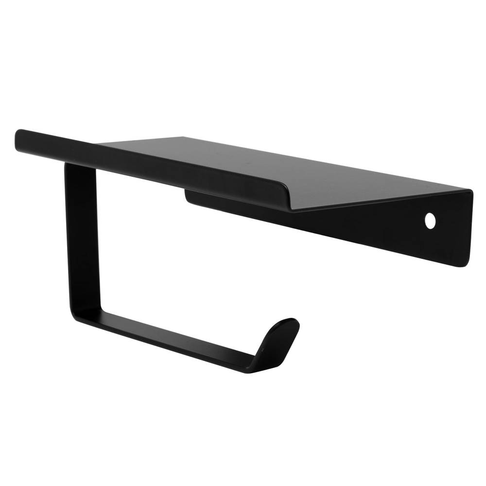 Style Selections Matte Black Wall Mount Single Post Toilet Paper Holder | TP273AR-MBK