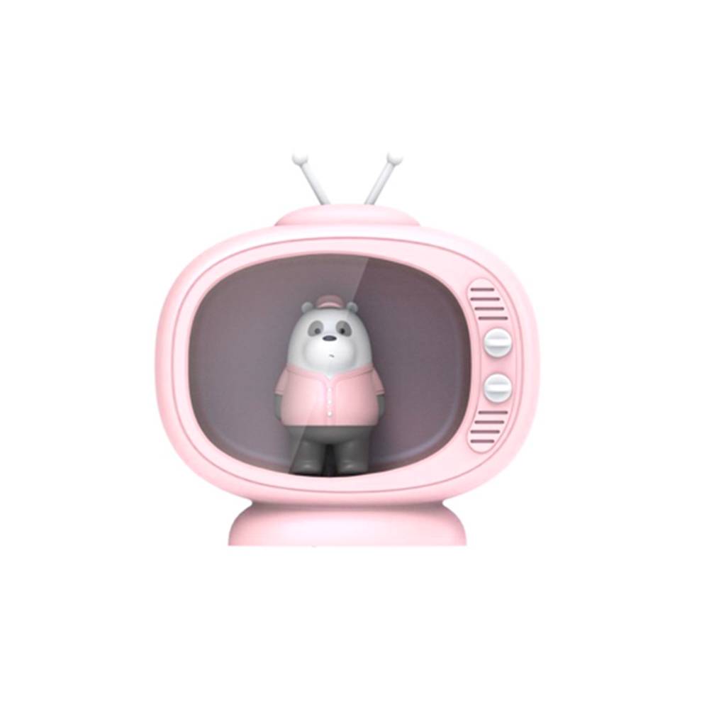 Miniso lámpara de luz led nocturna silicona rosa panda we bare bears (1 pieza)