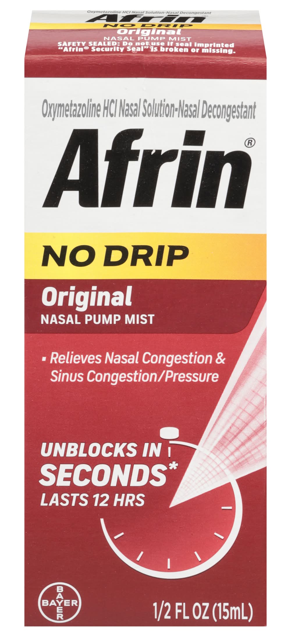 Afrin No Drip Original Pump Mist 12hr Congestion Relief (0.5 oz)