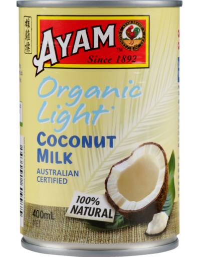 Ayam Organic Coconut Milk Light (400mL)