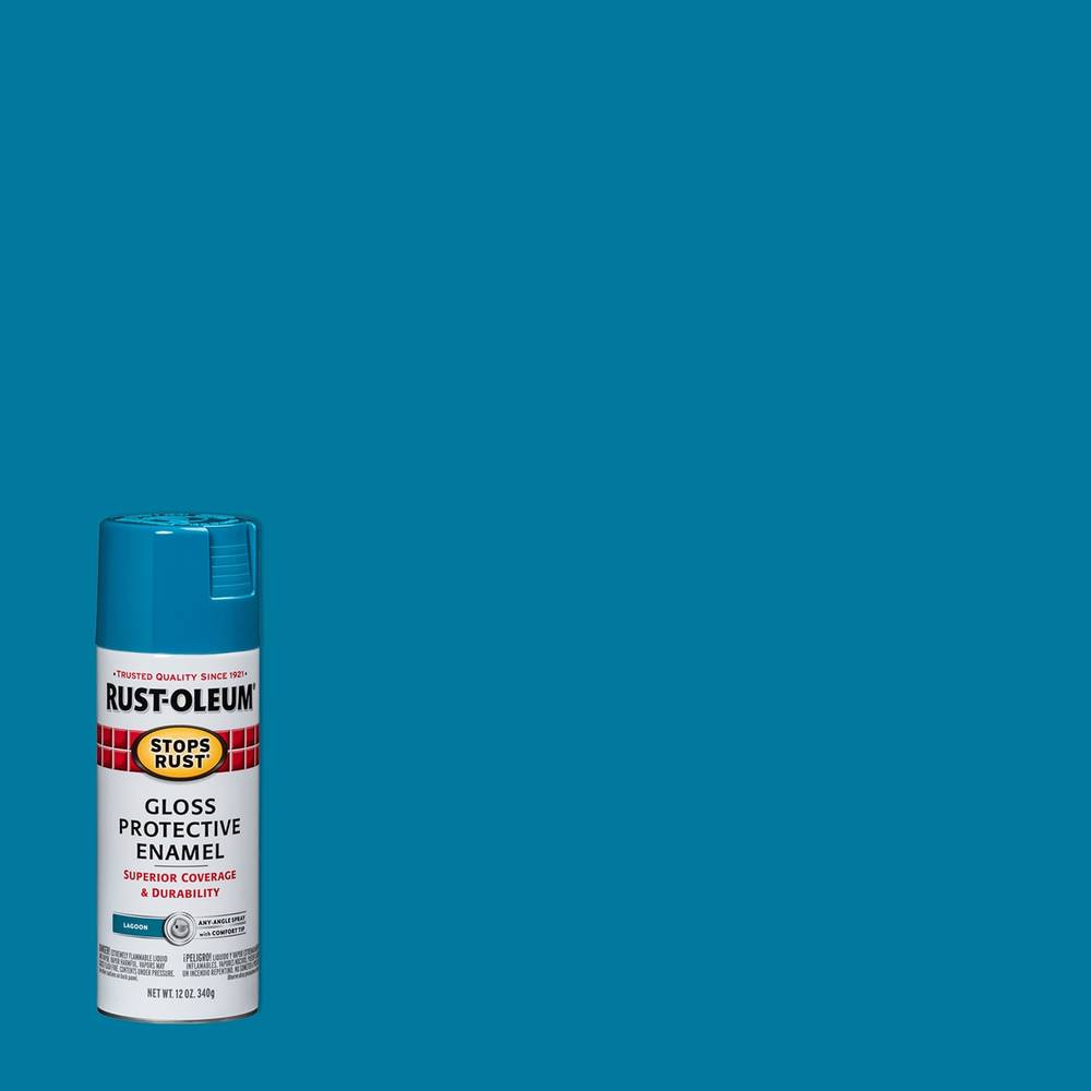 Rust-Oleum Stops Rust Gloss Lagoon Spray Paint (NET WT. 12-oz | 277239