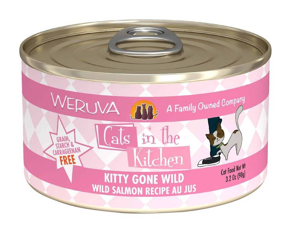 Weruva Originals Kitty Gone Wild Salmon Recipe Au Jus Wet Cat Food (3.2 oz)