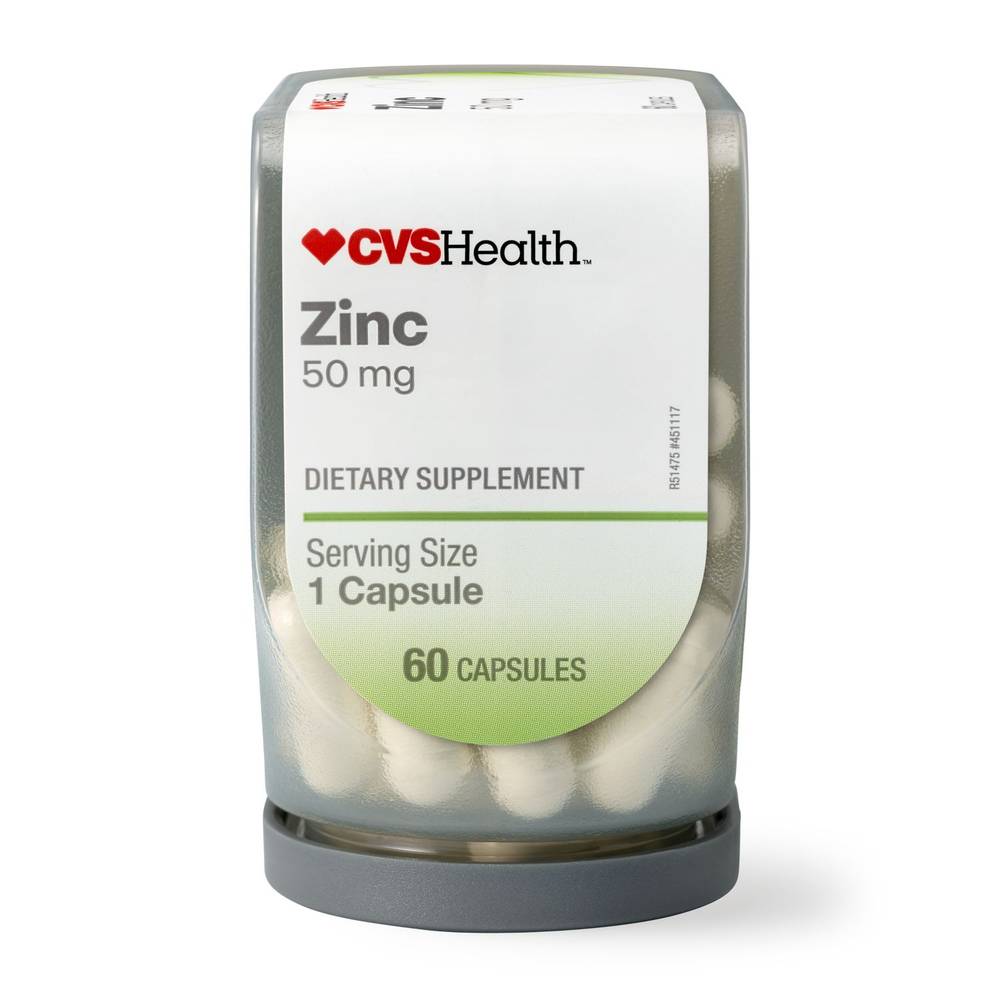 CVS Health Quickserve Zinc 50 mg Capsules (60 ct)