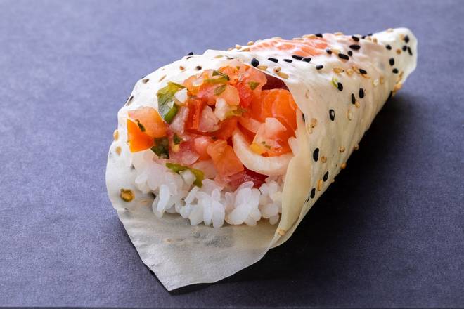 (c028) Sashimi Ceviche Hand Roll