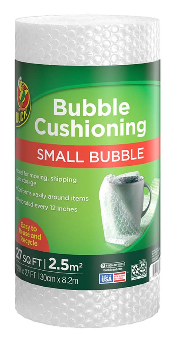 Scotch Standard Bubble Cushion Wrap, 12 in x 30 ft, Clear