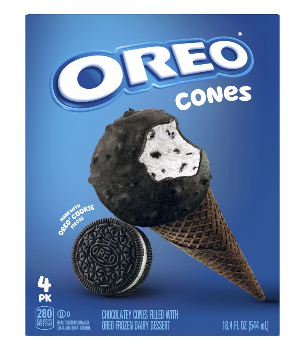 Oreo Dairy Dessert Cones (18.4 fl oz, 4 ct)