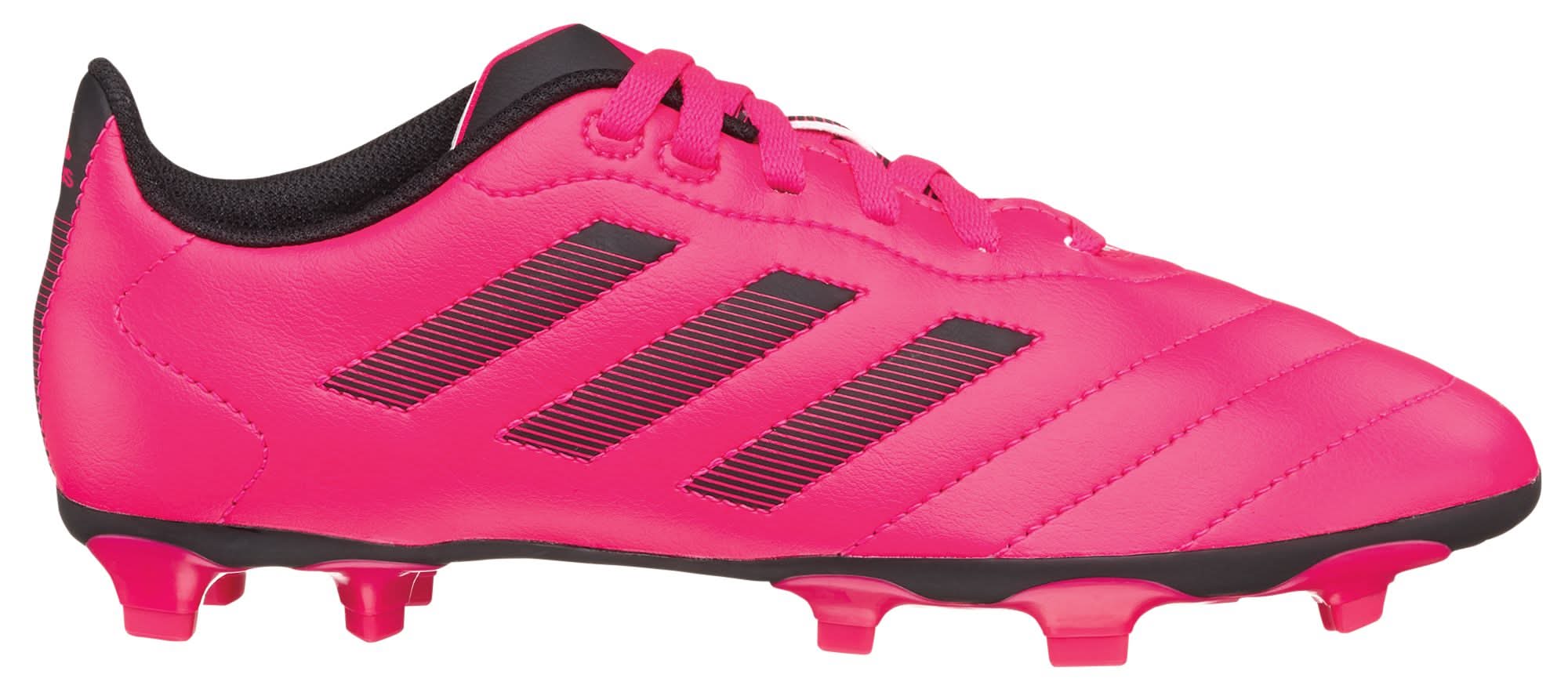 adidas Kids' Goletto VIII FG Soccer Cleats (Pink/Black, 5.5)