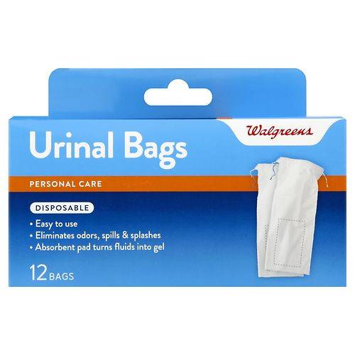 Walgreens Disposable Urinal Bag with Absorbent Pad for Men - 12.0 ea