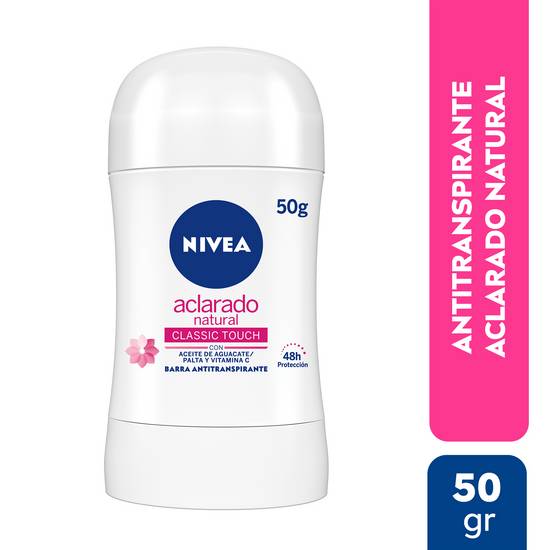 Nivea antitranspirante aclarado natural classic touch (barra 50 g)