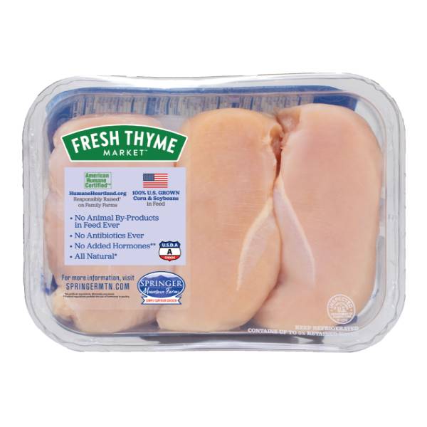 Fresh Thyme Antibiotic Free Boneless Skinless Chicken Breasts