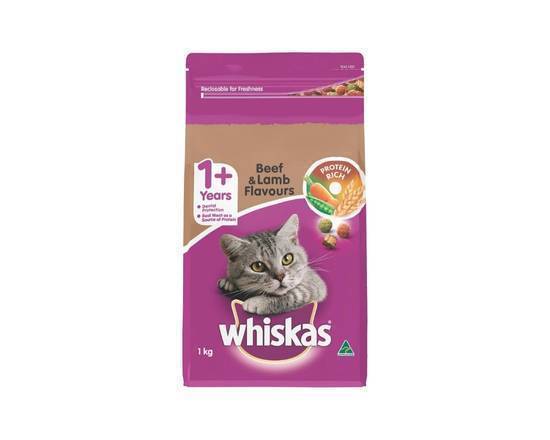 Whiskas 1+ Years Dry Cat Food Beef and Lamb 800g