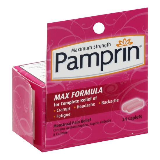 Pamprin Maximum Strength Menstrual Pain Relief Caplets (24 ct)
