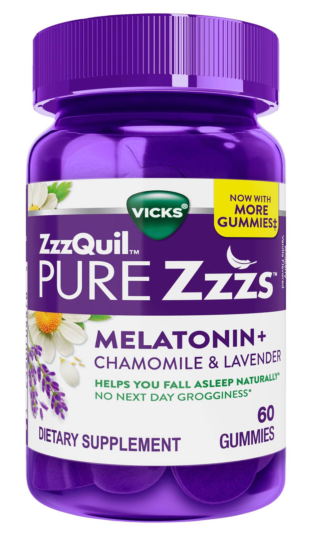 ZzzQuil Pure Zzzs Melatonin Sleep Aid Gummies (60 ct)