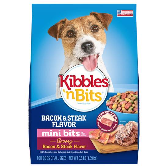 Kibbles 'N Bits Mini Bits Bacon & Steak Flavor Dog Food