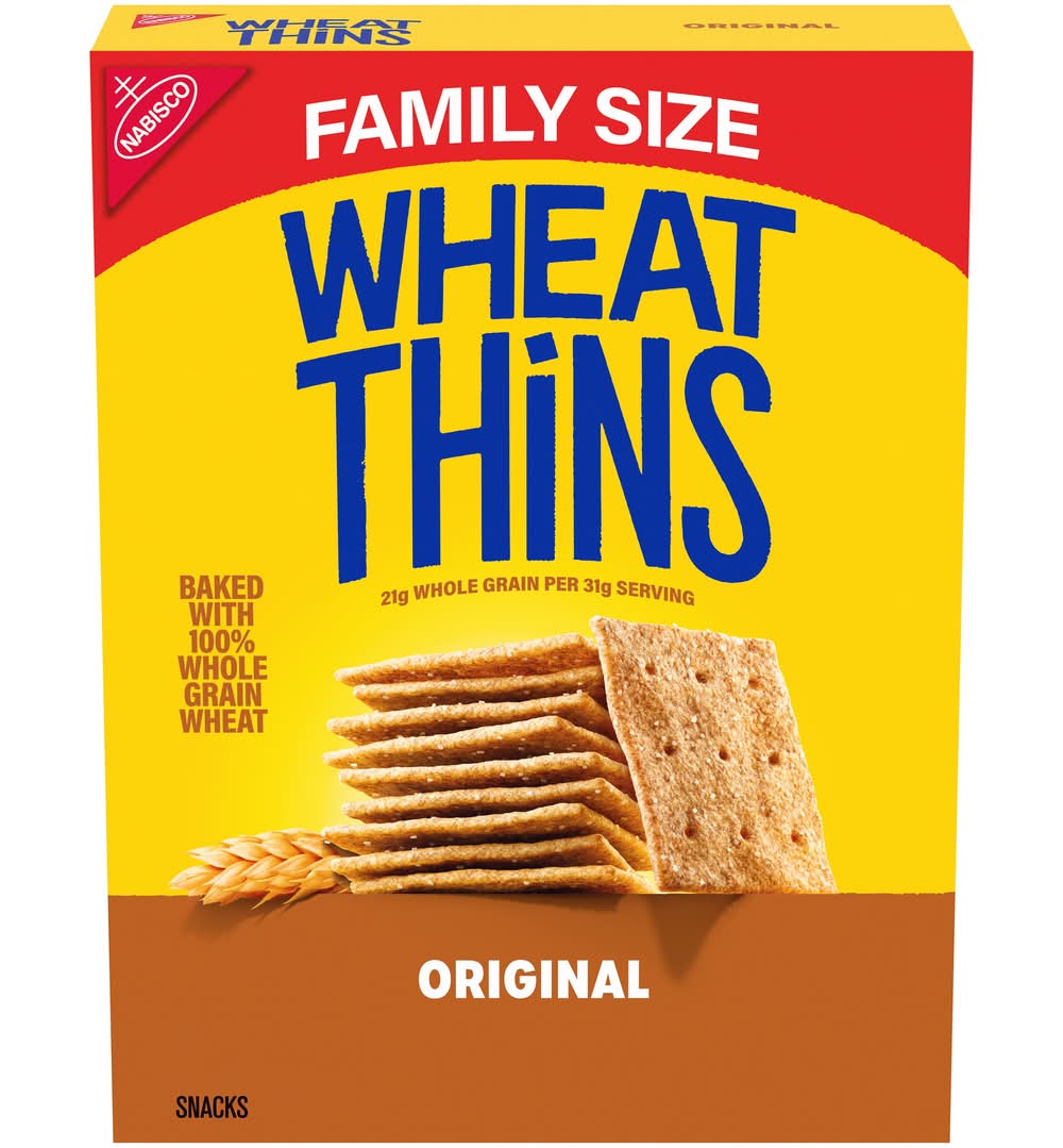 Wheat Thins 100% Whole Grain Snacks Crackers, Original (14 oz)