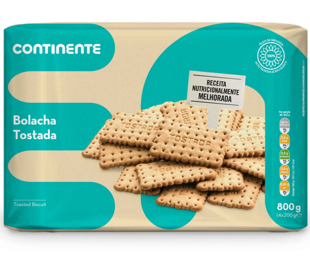 Bolachas Tostadas Continente (emb. 800 gr (4 un))
