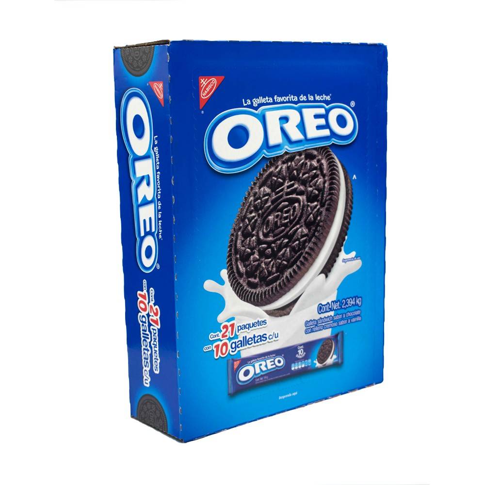 Oreo · Galletas sándwich rellenas, chocolate-vainilla (21 x 10 un)
