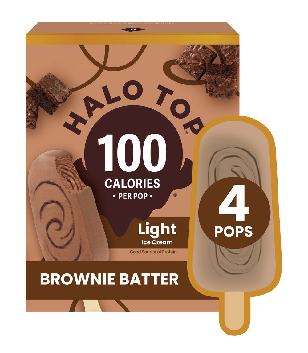 Halo Top Brownie Batter Light Ice Cream Pops (14 fl oz)